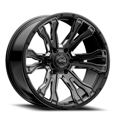 Torque Prime | Gloss Black w/Milled Accent | 20x9 | 6x5.5 | -12mm