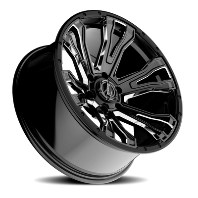 Torque Prime | Gloss Black w/Milled Accent | 20x9 | 6x5.5 | -12mm