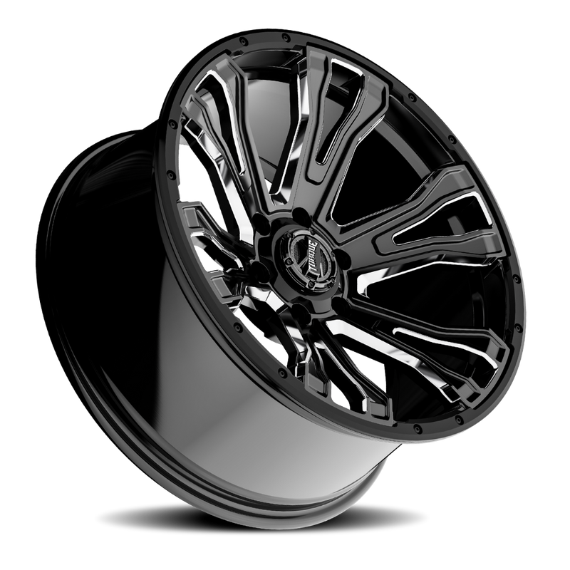 Torque Prime | Gloss Black w/Milled Accent | 20x9 | 6x5.5 | -12mm
