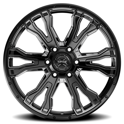 Torque Prime | Gloss Black w/Milled Accent | 20x9 | 6x5.5 | -12mm