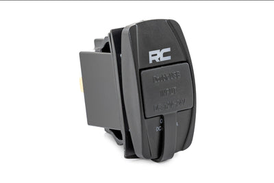 Rough Country USB Switch Insert | 2x1 with Logo | Blue Back Light