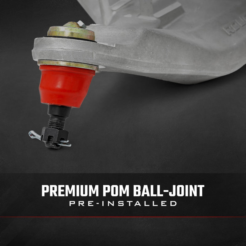 Black Forged Alum High Clearance 2" Fwd Offset Control Arms w/Ball Joints | Polaris Ranger 1000XP