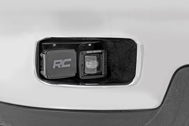 Rough Country 2 Inch Black Series LED Light Pods | SAE Fog | Yellow