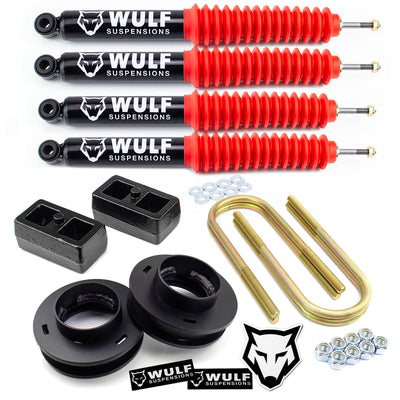 3" Front 2" Rear Leveling Lift Kit w/ WULF Shocks Fits 1997-2003 Ford F150 2WD