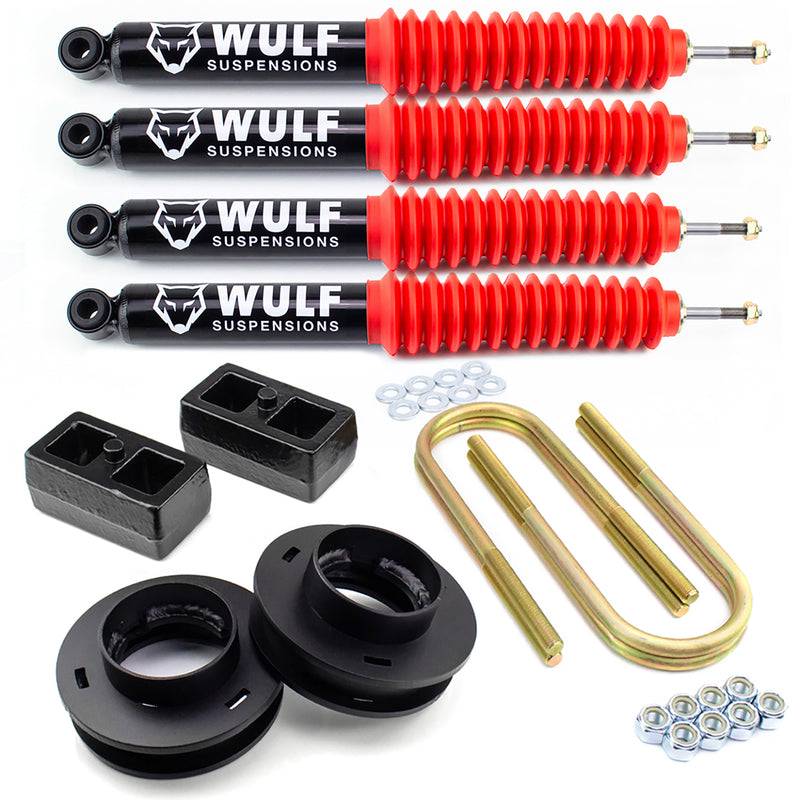 3" Front 1.5" Rear Leveling Lift Kit w/ WULF Shocks Fits 1997-2003 Ford F150 2WD