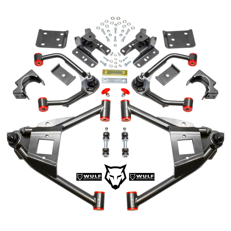 4"-6" Drop Arm Lowering Kit w/ Axle Flip Kit for 2007-2014 GMC Sierra 1500 2WD