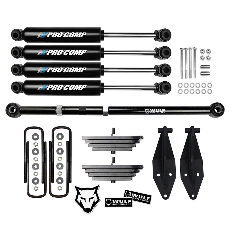 2.8" Front Lift Kit w/ Track Bar and Pro Comp Shocks For 1999-2004 ford F250 4X4