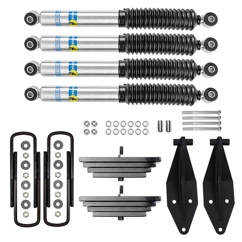 2.8" Front Mini Leaf Pack Lift Kit + Bilstein Shocks For 1999-2004 Ford F350 4X4