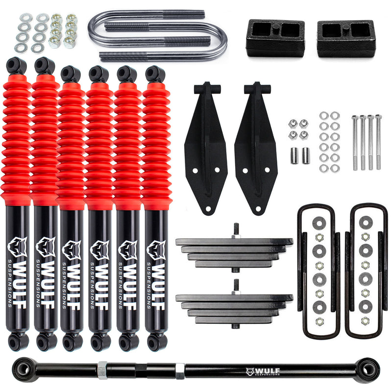 2.8" Front 2" Rear Lift Kit w/ WULF Shocks Fits 2000-2005 Ford Excursion 4X4