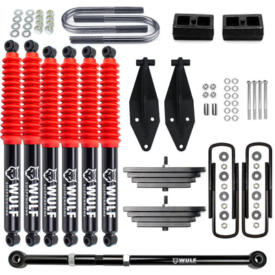 2.8" Front 2" Rear Leveling Lift Kit w/ WULF Shocks Fits 1999-2004 Ford F250 4X4