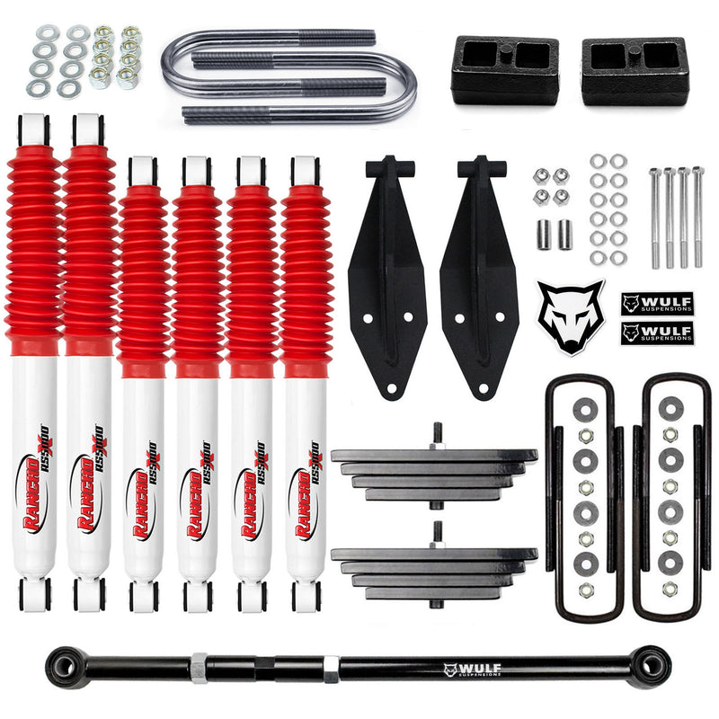 2.8" Front 2" Rear Lift Kit w/ Rancho Shocks and TB Fits 1999-2004 Ford F350 4X4