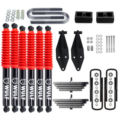 2.8" Front 2" Rear Lift Kit with WULF Shocks Fits 2000-2005 Ford Excursion 4X4