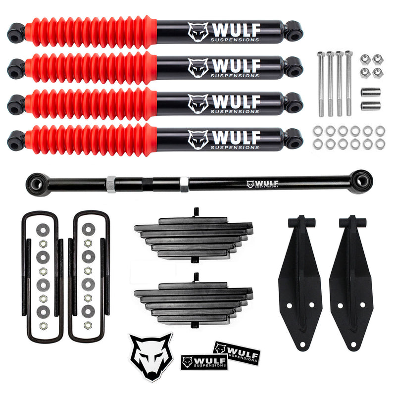 3" Front Lift Kit with Track Bar and WULF Shocks Fits 1999-2004 Ford F250 4X4
