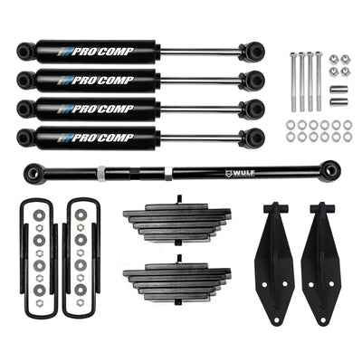 3" Front Lift Kit with Track Bar + Pro Comp Shocks Fits 1999-2004 Ford F350 4X4