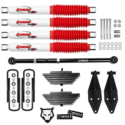 3" Front Lift Kit w/ Rancho Shocks + Track Bar For 2000-2005 Ford Excursion 4X4