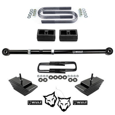 3.5" Front 2" Rear Lift Kit Mini Leaf w/ Track Bar For 2000-2005 Ford Excursion