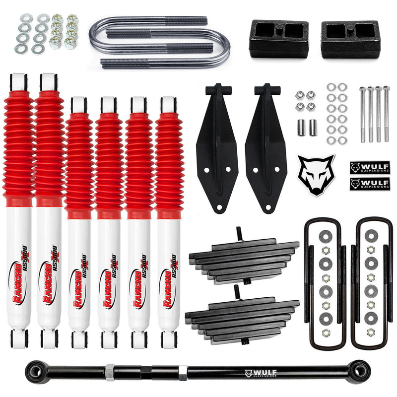 3" Front 2" Rear Lift Kit w/ Track Bar and Rancho Shocks Fits 1999-2004 F350 4X4