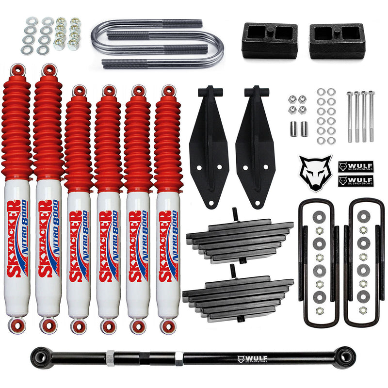 3" Front 2" Rear Lift Kit w/ Track Bar + Skyjacker Shocks For 1999-2004 F250 4X4