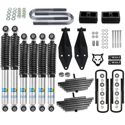 3" Front 2" Rear Lift Kit w/ Dual Bilstein Shock Kit For 1999-2004 Ford F250 4X4