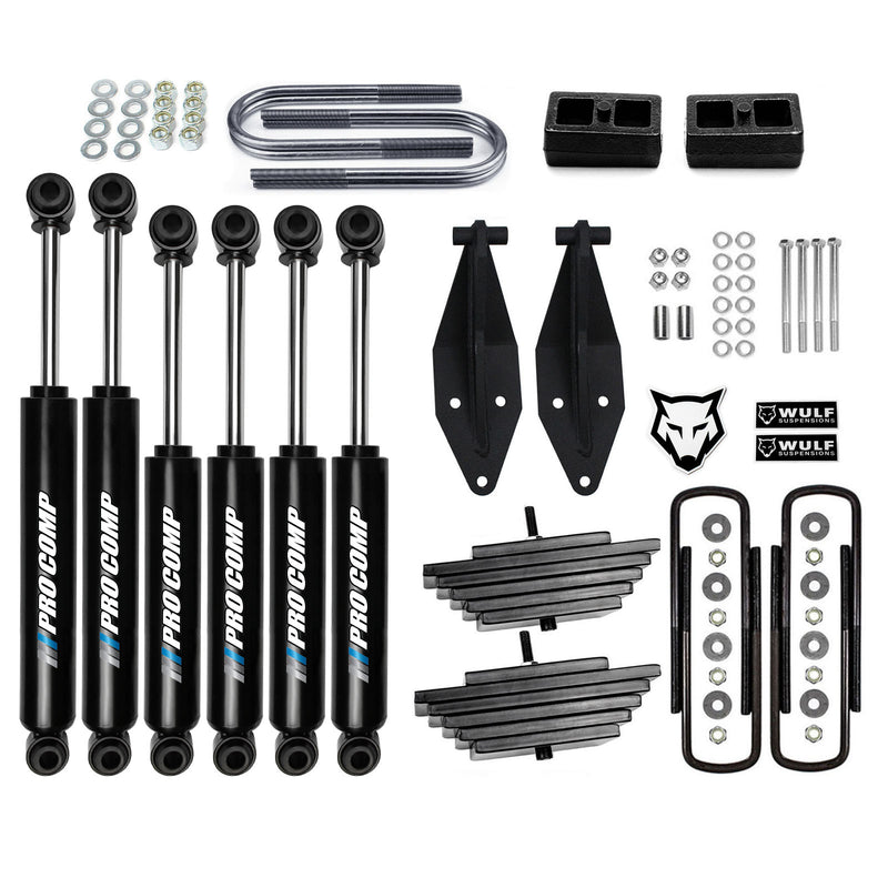 3" Front 2" Rear Lift Kit w Pro Comp Shocks For 1999-2004 Ford F350 SD 4X4