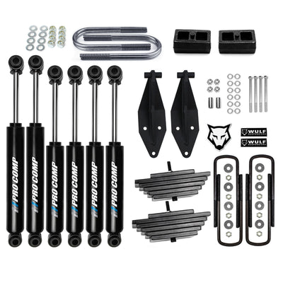 3" Front 2" Rear Lift Kit w Pro Comp Shocks For 1999-2004 Ford F250 SD 4X4