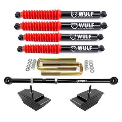 3.5" Front Leveling Lift Kit w/ WULF Shocks For Early 1999 Ford F250 F350 4X4