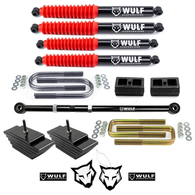 3.5" Front 2" Rear Leveling Lift Kit w/ Shocks For Early 1999 Ford F250 F350 4X4