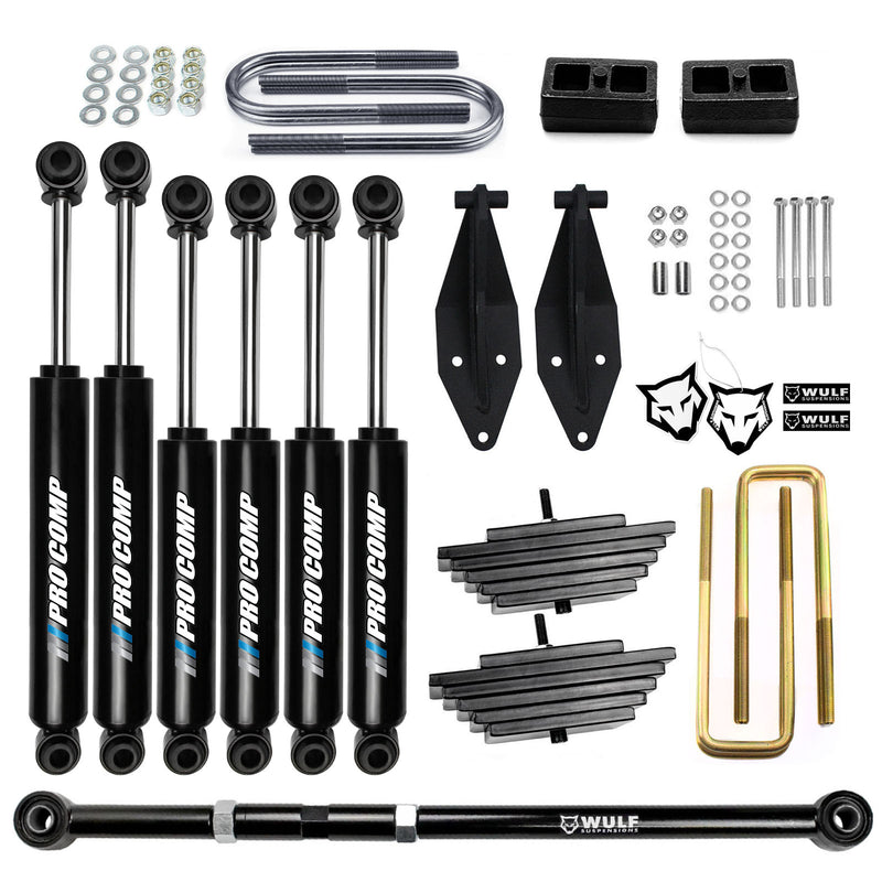 3" Front 2" Rear Lift Kit Track Bar + Pro Comp Shocks Fits Early 1999 F250 4X4