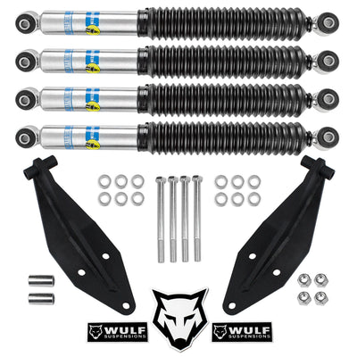 Front Dual Shock Kit w/ Bilstein for 4-6" Lifts For 1999-2004 Ford F250 4X4 4WD