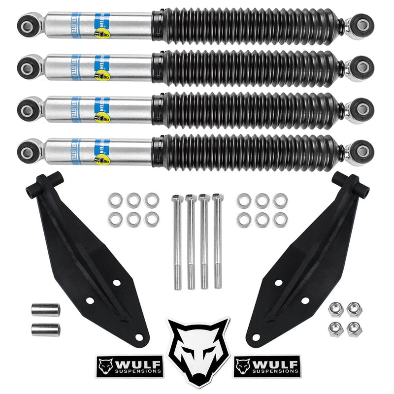 Front Dual Shock Kit + Bilstein Shocks For 0" Lifts Fits 1999-2004 Ford F350 4X4
