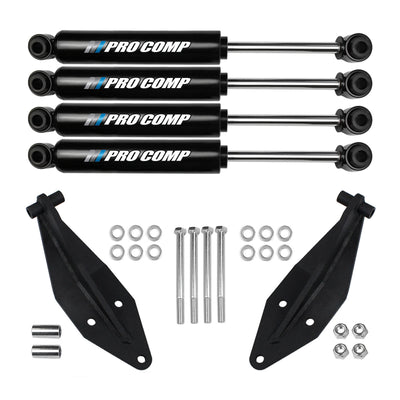 Front Dual Shock Kit w/ Pro Comp Shocks for 8" Lifts For 1999-2004 Ford F350 4X4