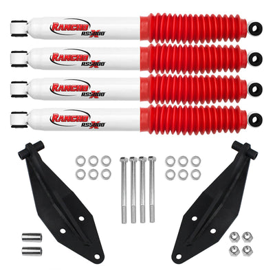 Front Dual Shock Kit w/ Rancho Shocks For 0" Lifts Fits 1999-2004 Ford F350 4X4