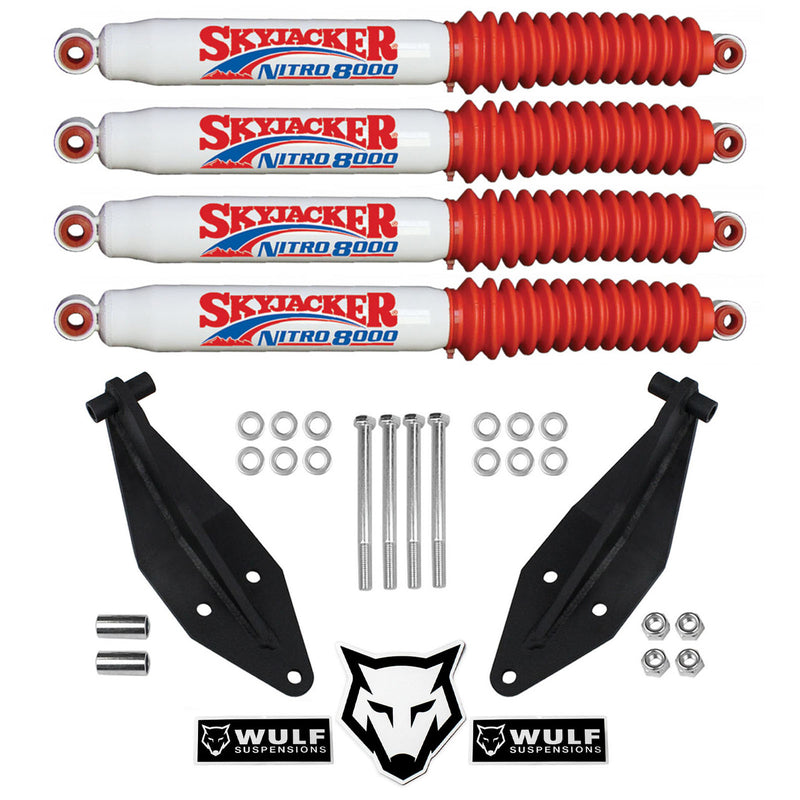 Front Dual Shock Kit +Skyjacker For 0-3" Lifts Fits 2000-2005 Ford Excursion 4X4