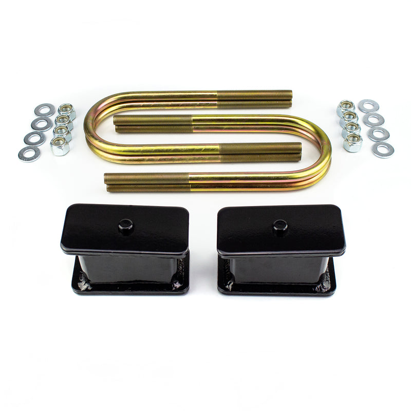 RealTruck Superlift 3" Rear Lift Block Kit For 1980-1996 Ford F-150 4WD - Includes Blocks, U-Bolts, Hardware