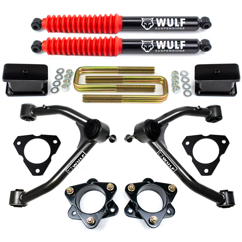 3.5" Front 3" Rear Lift Kit w/ Control Arms For 2007-2016 Chevy Silverado GMC