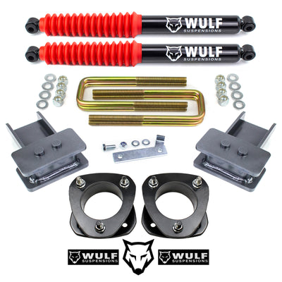 3" Front 1" Rear Leveling Lift Kit w/ WULF Shocks Fits 2009-2014 Ford F150 4X4