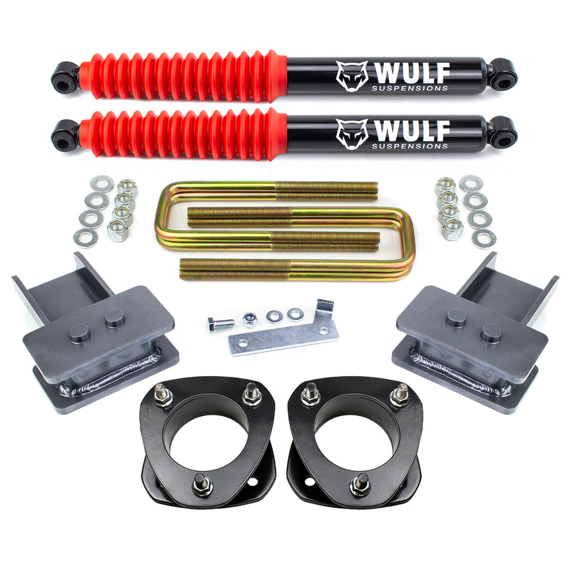 3" Front 2" Rear Leveling Lift Kit w/ WULF Shocks Fits 2004-2008 Ford F150 2WD