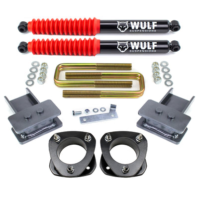 3" Front 1" Rear Leveling Lift Kit w/ WULF Shocks Fits 2009-2014 Ford F150 4X4