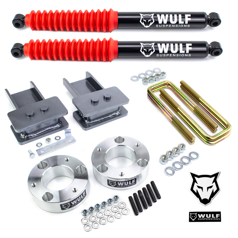 3" Front 2" Rear Leveling Lift Kit w/ WULF Shocks For 2009-2020 Ford F150 2WD