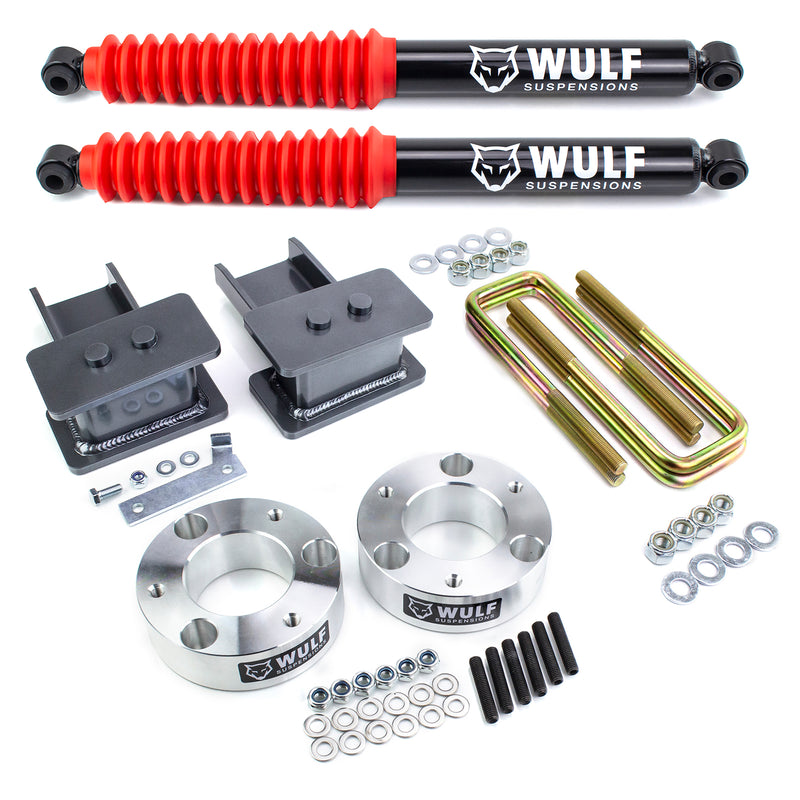 3" Front 2" Rear Leveling Lift Kit with WULF Shocks Fits 2004-2008 Ford F150 4X4