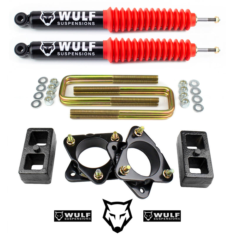 3" Front 2" Rear Leveling Lift Kit w/ WULF Shocks For 1999-2006 Toyota Tundra