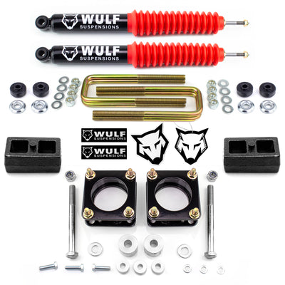 3" Front 2" Rear Leveling Lift Kit + Wulf Shocks For 2007-2021 Toyota Tundra 4X4