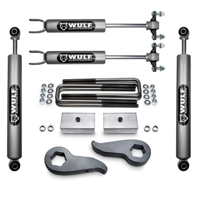 3" Front 2" Rear Leveling Lift Kit + Shocks For 2011-2019 Chevy Silverado 2500HD