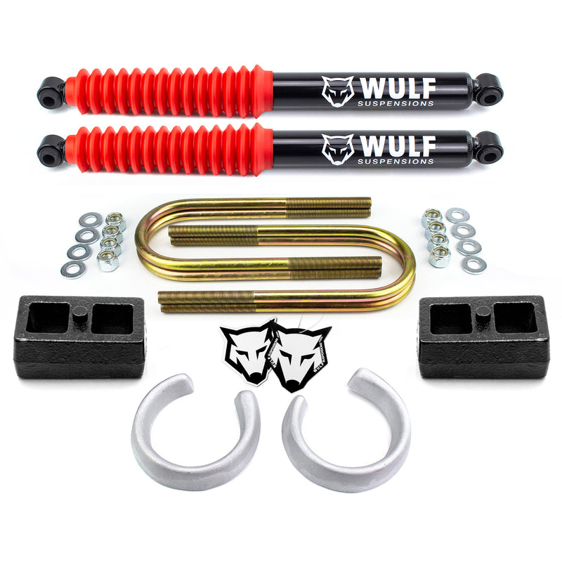 2.5" Front 2" Rear Leveling Lift Kit w Rear Shocks For 1998-2011 Ford Ranger 2WD