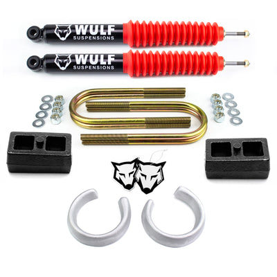 2.5" Front 2" Rear Leveling Lift Kit + WULF Shocks For 1998-2011 Ford Ranger 2WD