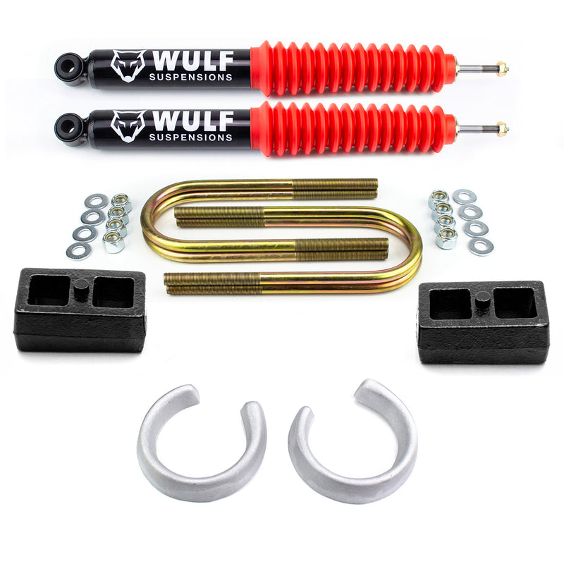 2.5" Front 1" Rear Leveling Lift Kit + WULF Shocks For 1998-2011 Ford Ranger 2WD