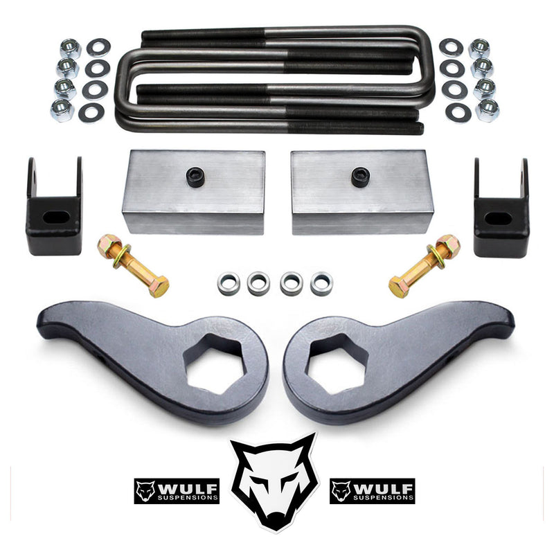 3" Front 1.5" Rear Lift Kit w/ Shock Ext For 2011-2019 Chevy Silverado 2500HD