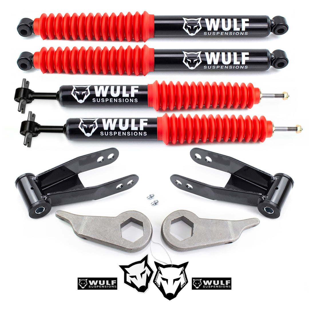 3″ Front 2″ Rear Leveling Lift Kit For Ford Ranger 4WD 1998–2011 – TORCH W/ Extended Shocks
