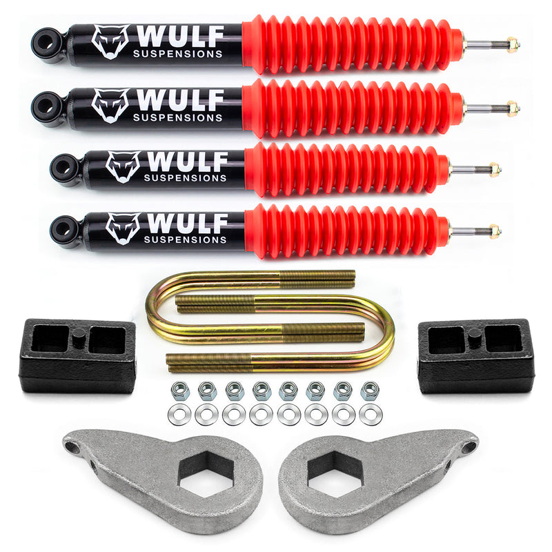 3" Front 2" Rear Leveling Lift Kit w/ WULF Shocks For 1997-2004 Ford F150 4X4