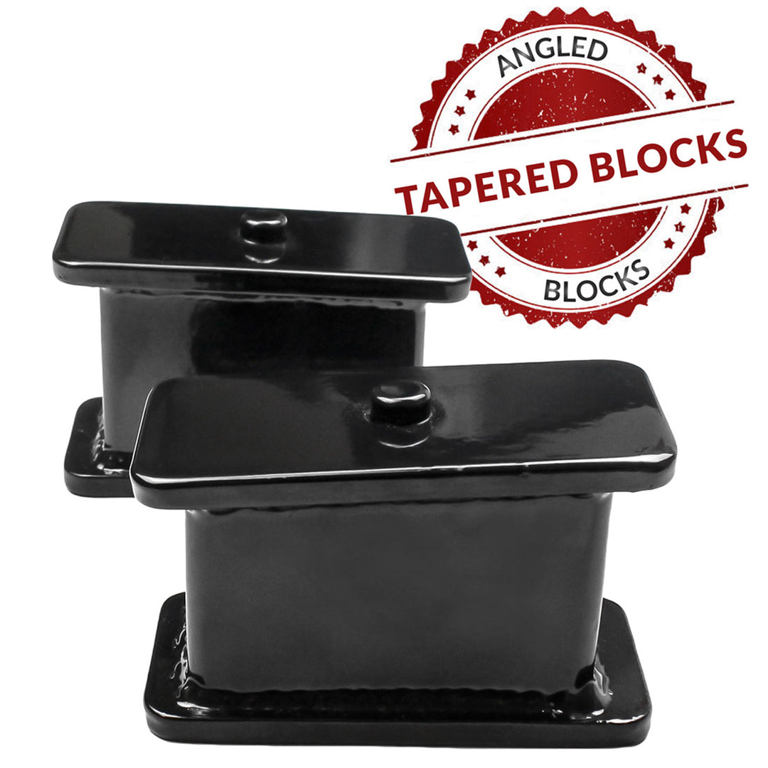 3" Rear Tapered Fab Lift Blocks With Bumpstops For 2004-2017 Ford F-150 F150